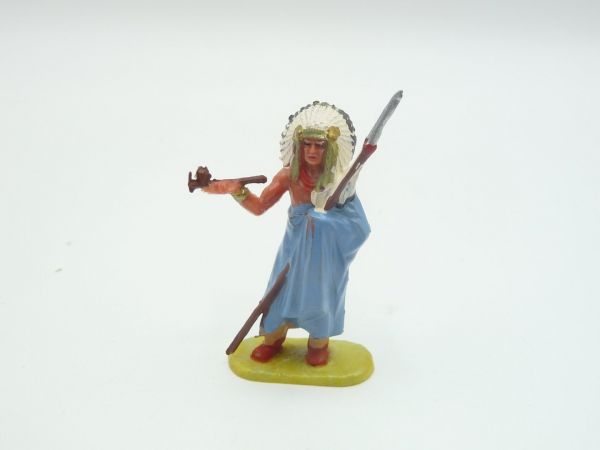 Elastolin 4 cm Chief standing with cape, No. 6808 - nice painting