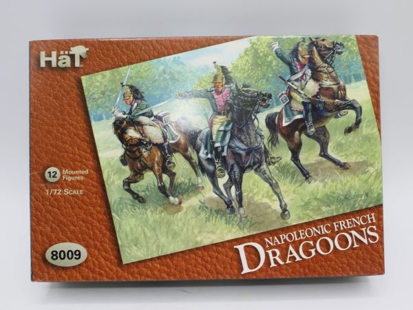 HäT 1:72 French Dragoons, No. 8009 - orig. packaging, complete, partly on cast