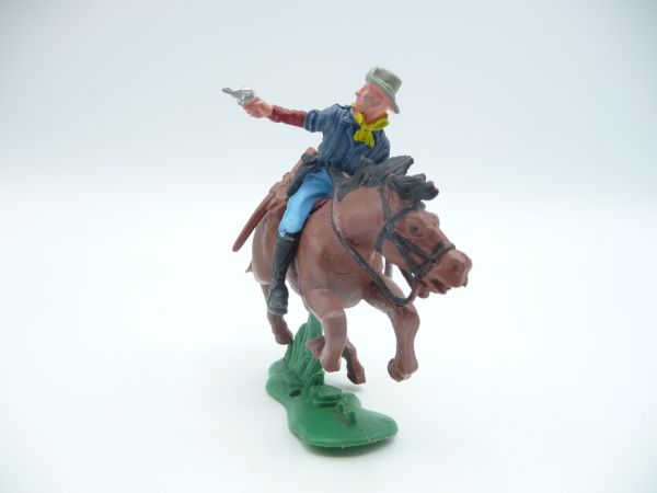 Britains Swoppets Soldier riding, firing pistol