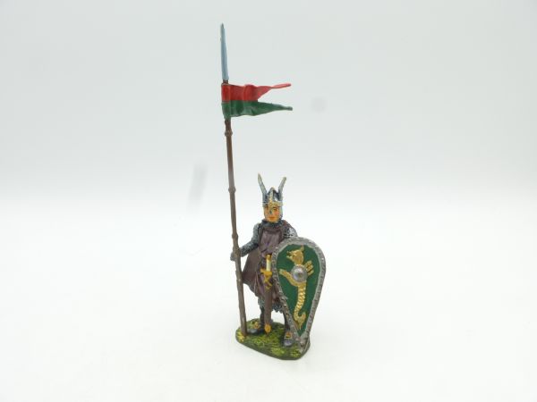 Modification 7 cm Viking warrior with cape, flag, shield, winged helmet