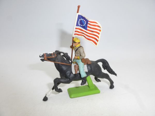 Britains Deetail Southerner riding with flag - rare horse