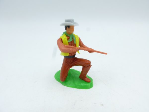 Elastolin 5,4 cm Cowboy kneeling, shooting rifle