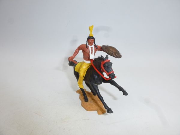 Timpo Toys Indian 2nd version riding with knife (shield not Timpo)