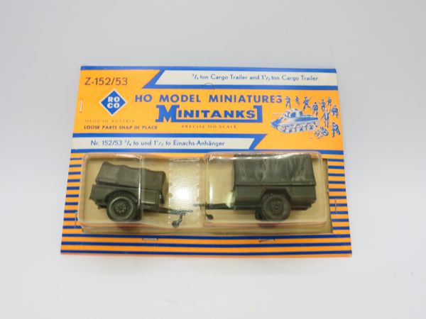 Roco Minitanks 3/4 to. Cargo Trailer, No. Z152/153 - orig. packaging