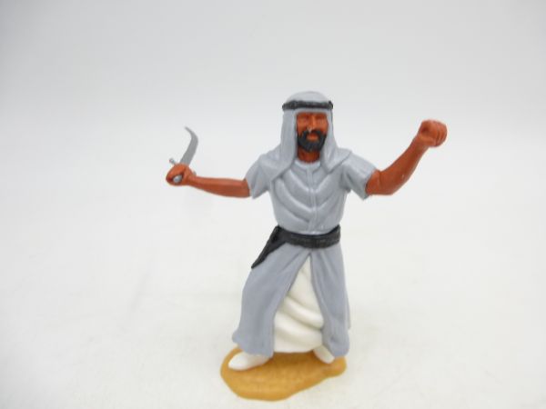 Timpo Toys Araber stehend, grau mit Krummsäbel