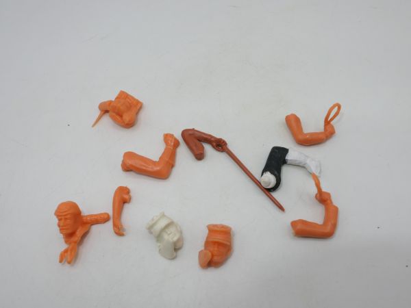 Elastolin 7 cm (blank) Wild West 10 spare parts for horsemen + foot figures