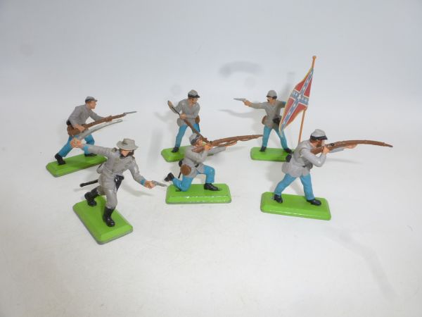 Britains Deetail Set of Southerners on foot (6 figures), 1st version