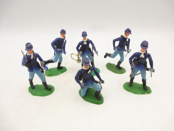 Elastolin 5,4 cm Union Army Soldiers / Government Troops (6 figures) on foot