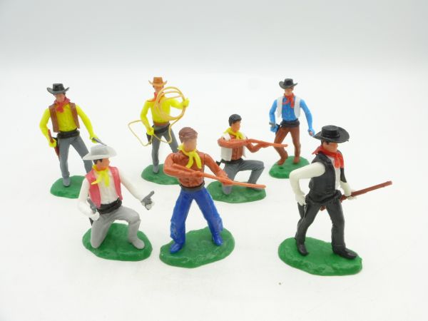 Elastolin 5,4 cm Cowboys standing (7 figures) - great set