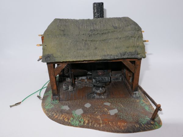 Elastolin 4 cm Castle forge, No. 9650 - early version with green roof