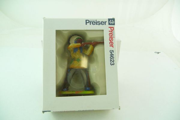 Preiser 7 cm Indian standing firing, No. 6840 - orig. packing, top condition