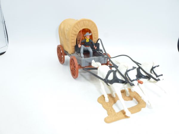 Timpo Toys Chuck wagon, Kitchen Wagon, grey chassis, light brown wheels