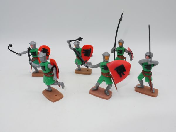Plasty Set of wolf knights on foot (6 figures)