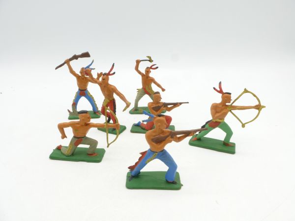 Starlux Irokesen (7 Figuren) - tolles Set, alle Figuren unbespielt