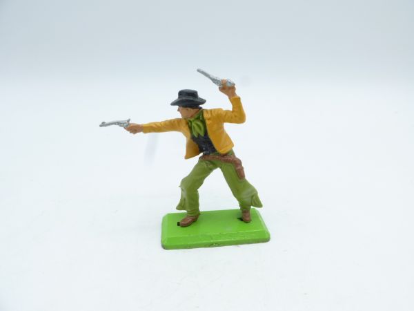 Britains Deetail Cowboy standing, shooting wild with 2 pistols - rare figure