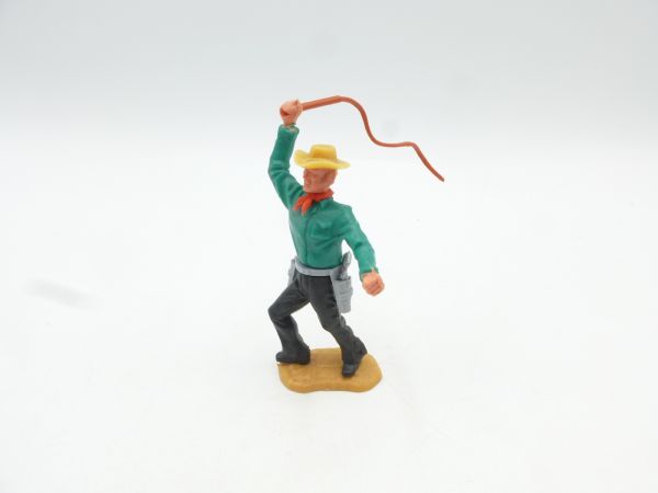 Timpo Toys Cowboy variation green with whip - hand a little loose