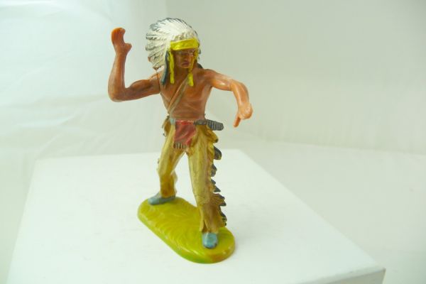 Elastolin 7 cm (damaged) Indian really throwing spear, No. 6869, painting 2