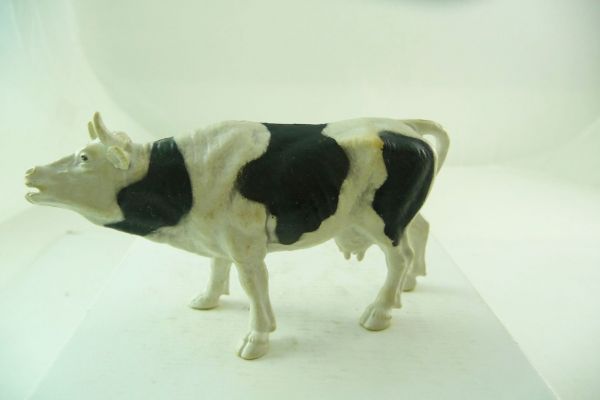 Elastolin Kuh brüllend, Nr. 3804, weiß/schwarz