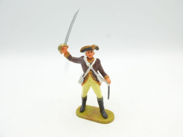 Elastolin 7 cm Regiment Washington: Offizier stürmend mit Säbel