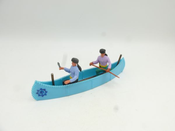 Timpo Toys 2-man canoe trapper, light blue