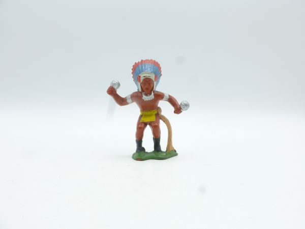 Heimo Indianer tanzend mit silbernen Trommelstöcken