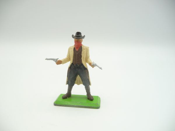 Britains Deetail Bandit with long coat, firing 2 pistols (brown waistcoat)