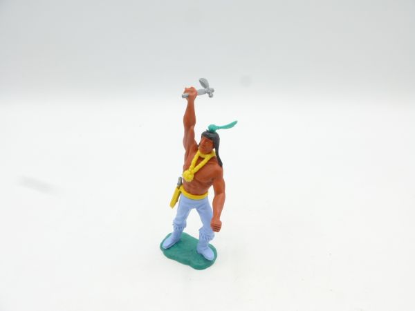 Timpo Toys Indianer 2. Version stehend mit Tomahawk ausholend