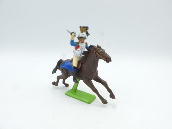 Britains Deetail Waterloo: Soldier on horseback, silver/blue uniform