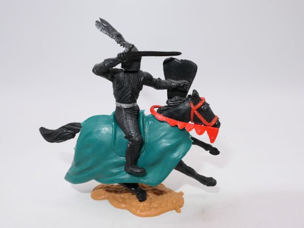 Timpo Toys Black knight on horseback with sword