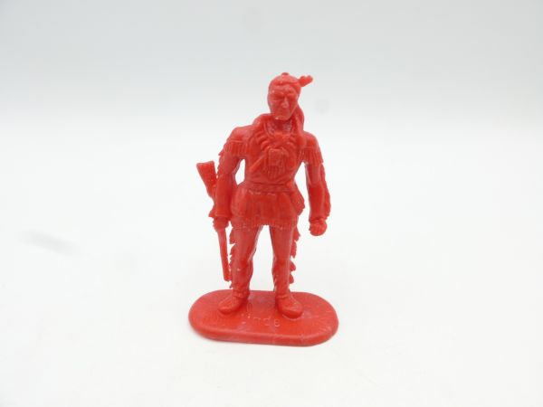 Linde Indian standing, rifle in hand (bright red)