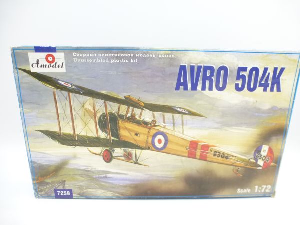 Amodel 1:72 Avro 504K, No. 7259 - orig. packaging
