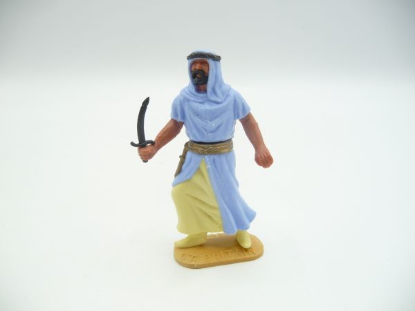Timpo Toys Araber stehend mit schwarzem Dolch (hellblau, gelbe Innenhose)