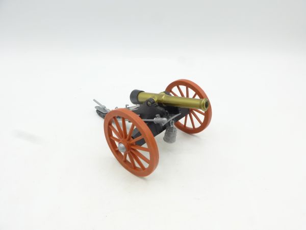 Timpo Toys Field Gun, Bürgerkriegskanone, braune Räder