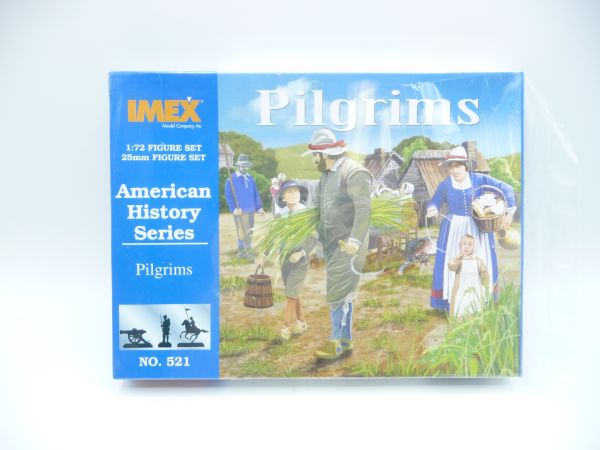 IMEX 1:72 American History: Pilgrims, No. 521 - orig. packaging, shrink-wrapped (loose at one side)