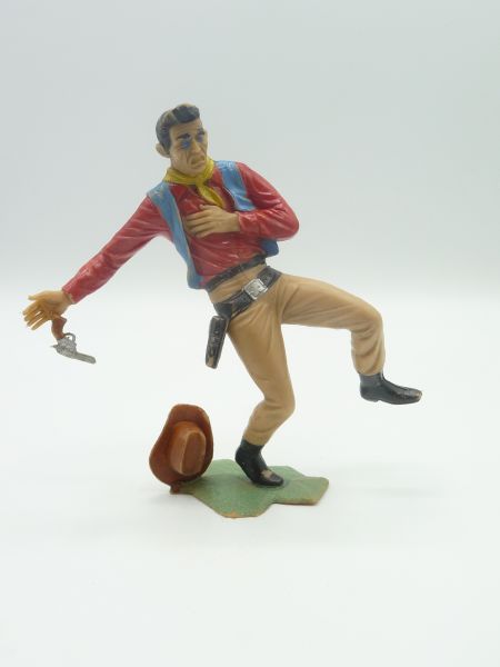 Marx (Rohling) Cowboy getroffen, fallend (14 cm Größe) - tolle Figur