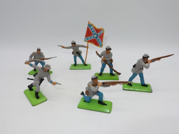 Britains Deetail Set of Southerners on foot 1st version (6 figures)