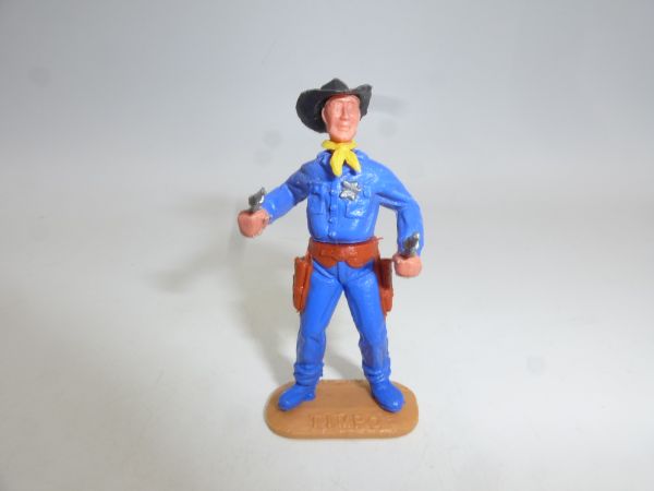 Timpo Toys Sheriff standing, medium blue