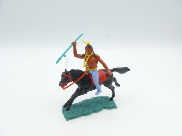 Timpo Toys Indian 3rd version on horseback, throwing spear