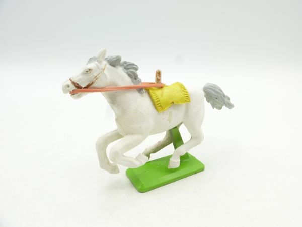 Britains Deetail Horse galloping (white with yellow blanket)