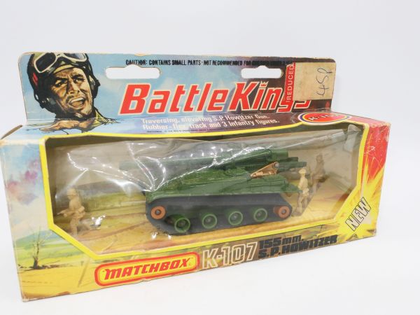 Matchbox "Battlekings" S.P Howitzer K 107 - OVP, ladenneu, Box mit Lagerspuren
