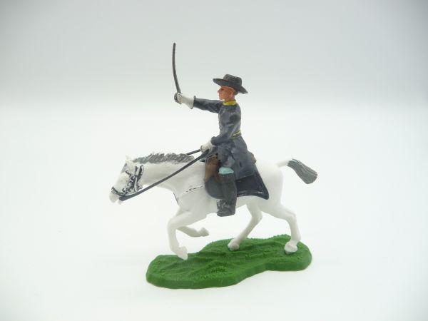 Britains Swoppets Union Army Soldier, officer on horseback, sabre raised