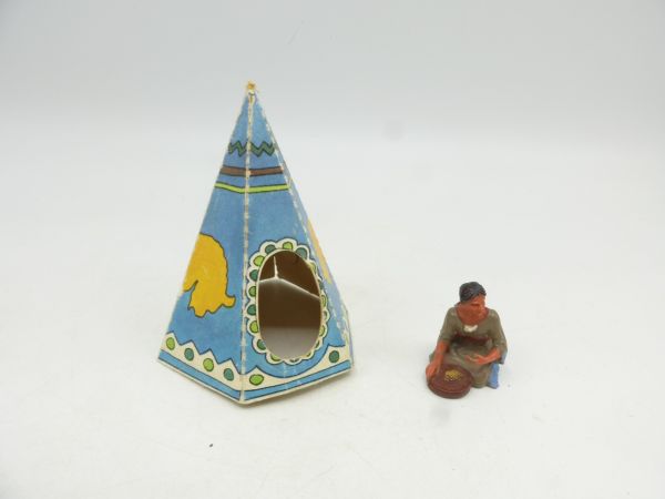 Elastolin 4 cm Indianerzelt (Papier/Pappe) - toll passend zu 4 cm Indianern