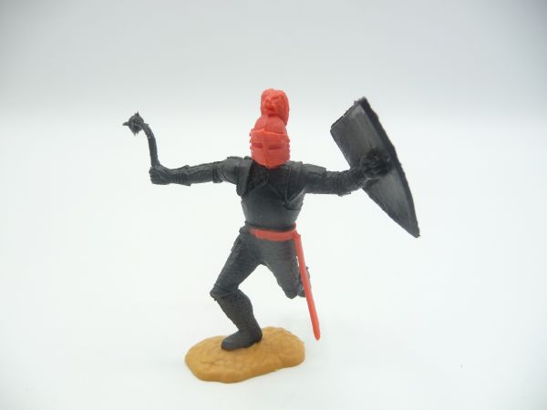 Timpo Toys Black knight with flail (red head / sword scabbard)