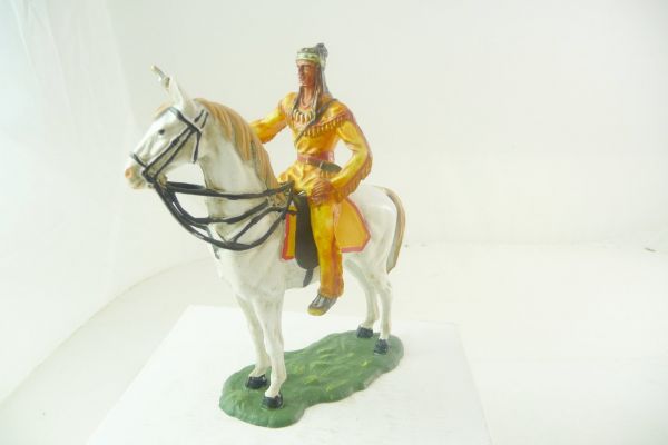 Elastolin 7 cm (damaged) Winnetou on horseback, painting 2 - rifle repaired