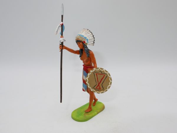 Indian woman with spear + shield - nice 7 cm modification