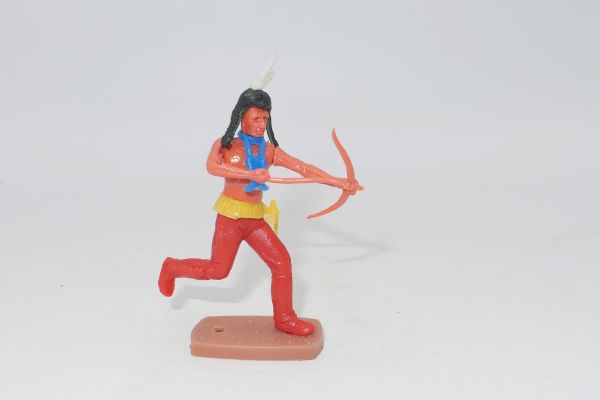 Plasty Indianer laufend mit Bogen, rote Hose - tolle Farbkombi