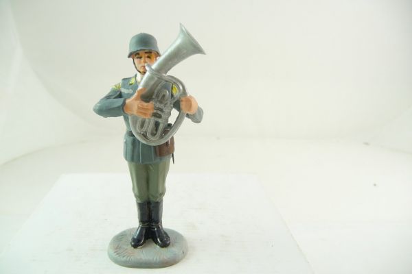 Preiser 7 cm Air Force: Soldier with tenor horn - collector's painting