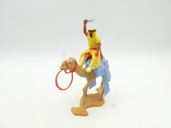 Timpo Toys Camel rider striking with sabre, yellow, inner trousers light yellow