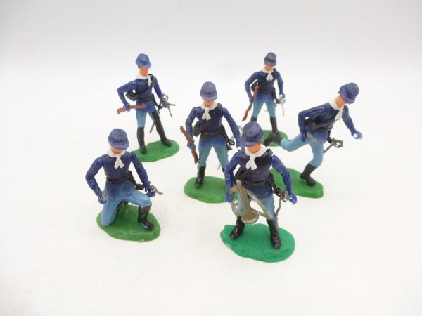 Elastolin 5,4 cm Union Army Soldiers / Government Troops (6 figures) on foot