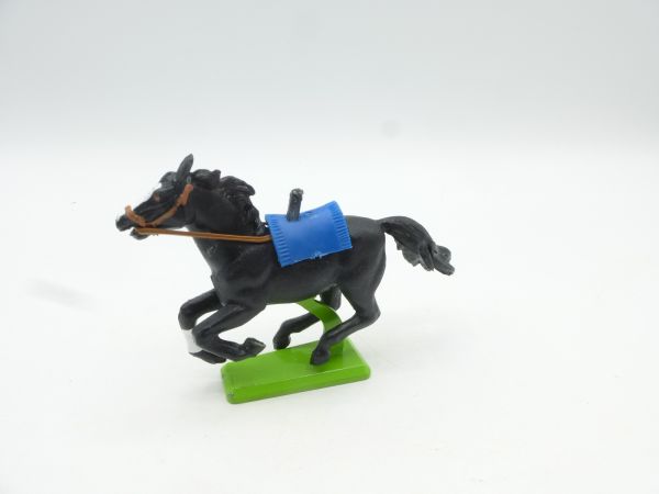 Britains Deetail Horse cantering, black (blue blanket)